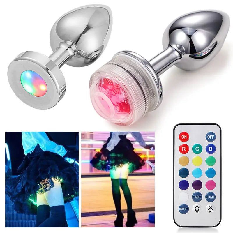 Glow Pleasure – Plug Anal LED de Metal luminoso
