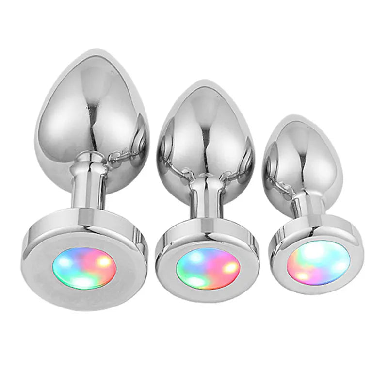 Glow Pleasure – Plug Anal LED de Metal luminoso