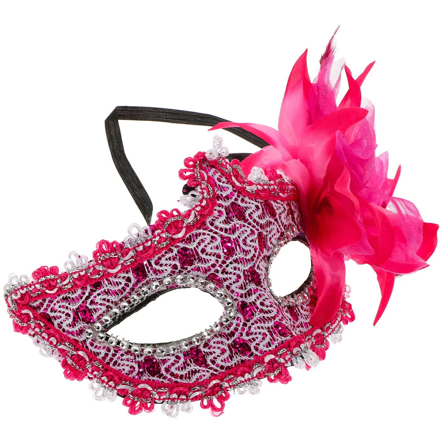 Máscaras de boda para mascarada, maquillaje de Halloween, encaje negro veneciano, fiesta de disfraces Vintage