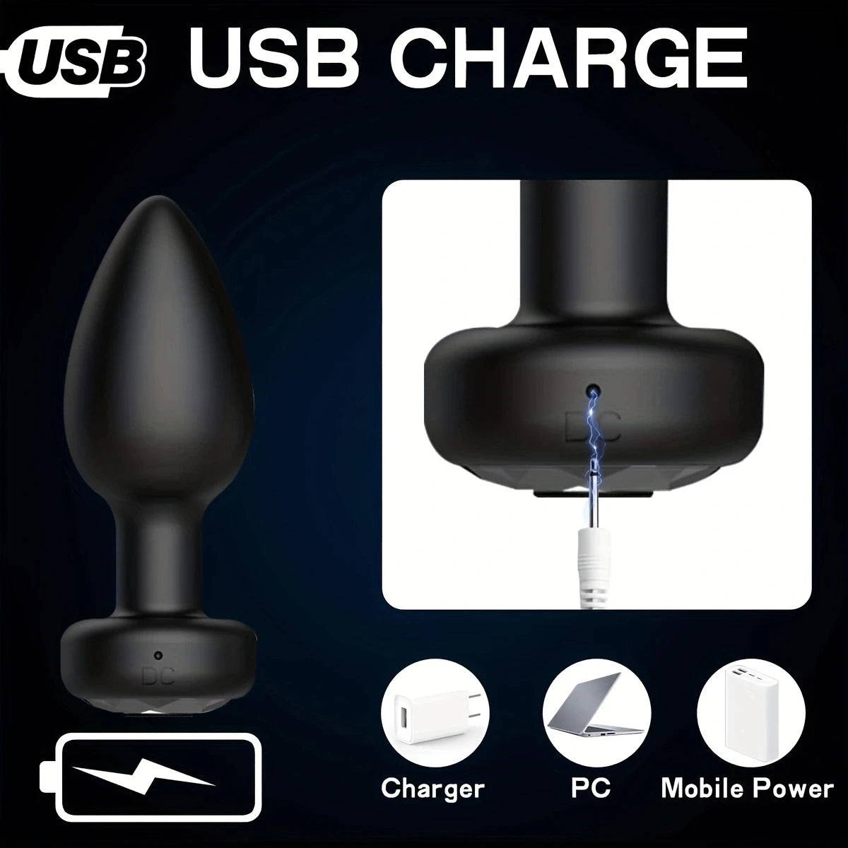 Corazón Secreto – Plug Anal con Joya (Talla M)