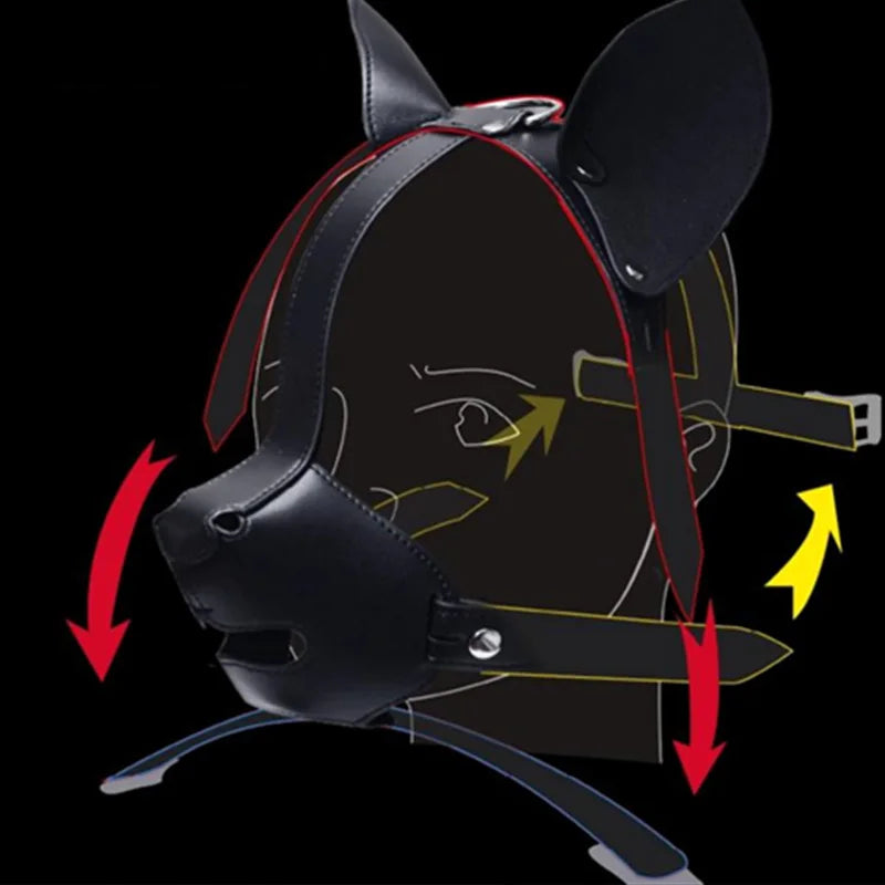 BDSM K9 Bondage Kit Capucha para perro