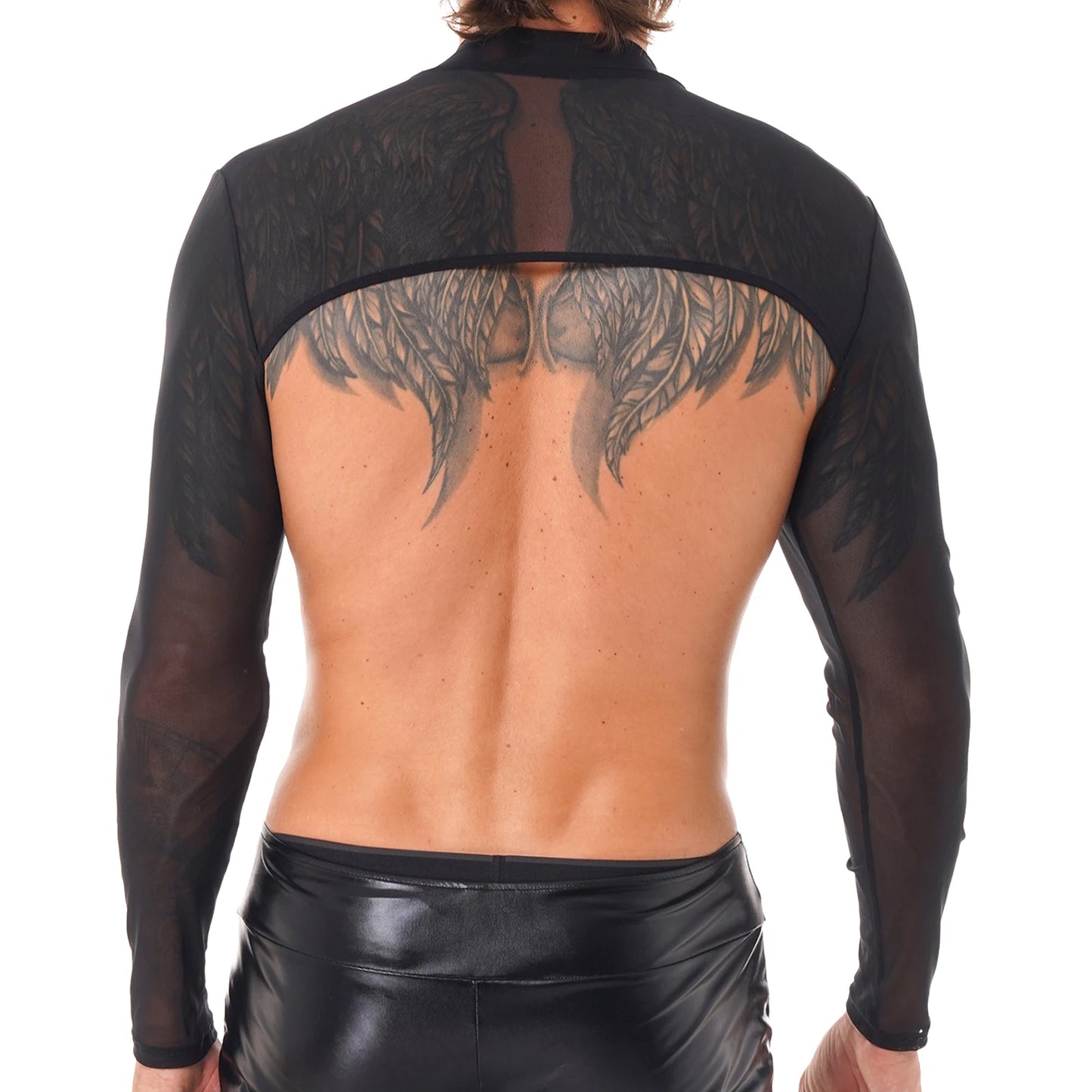 Camiseta Sexy para Hombre - Malla Transparente