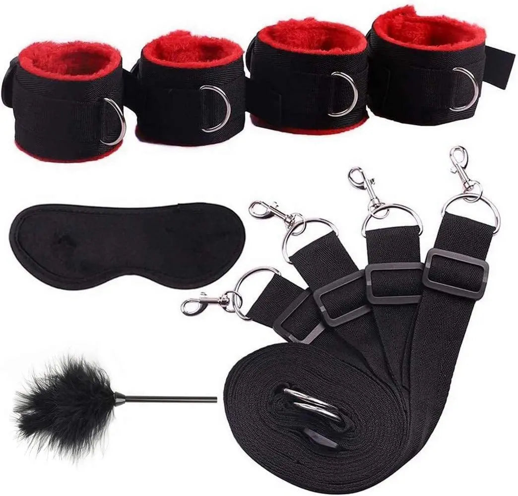 BDSM Deluxe Kit – Esposas & Correas de Cama