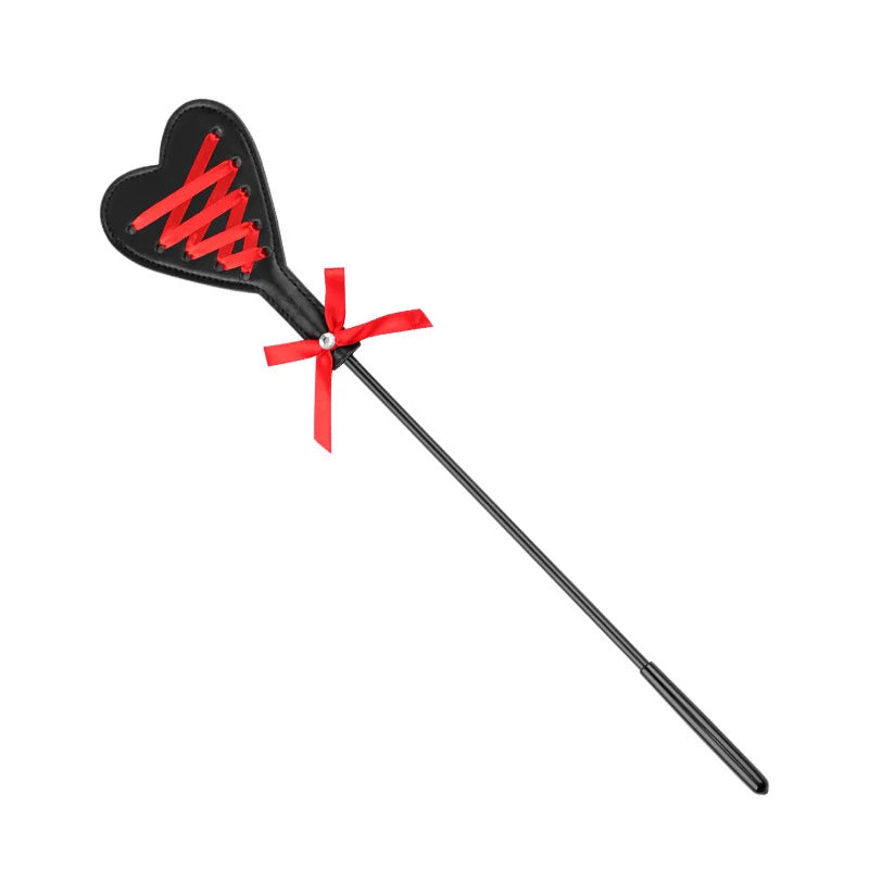 Paletas de plumas de cuero Pu, látigo para azotar, juego de rol, montar a caballo para entrenamiento de caballos, bate ecuestre