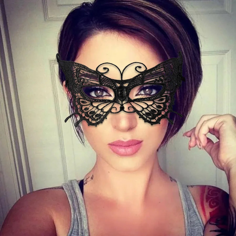 Fiesta de disfraces negra, accesorio de media cara, máscara de mariposa de plumas, máscara de ojos misteriosa anual para fiesta