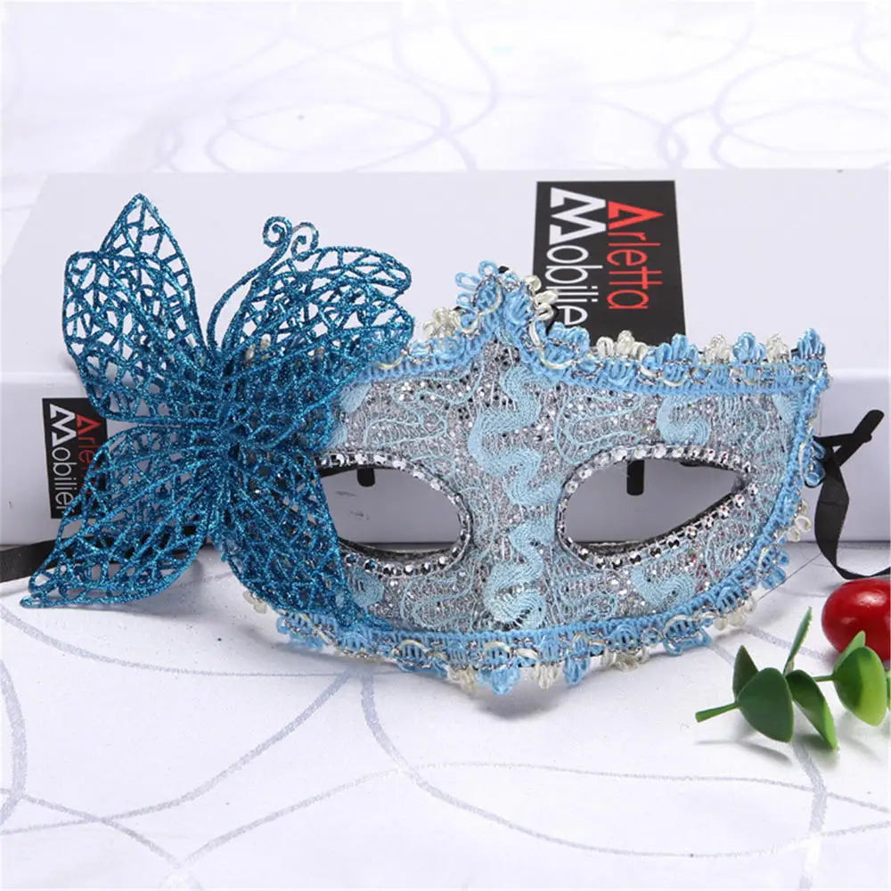 Máscara Sexy de Carnaval con Plumas y Encaje Decoración Cosplay Fiesta Baile de Princesa Mardi Gras Media Máscara Decoración de Vestido Encantadora Sexy