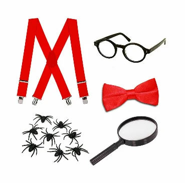 PESENAR-Juego de accesorios de los años 20, 7 Uds., diadema, collar, guantes, soporte, pendientes, pulsera, abanico plegable para fiesta rugiente
