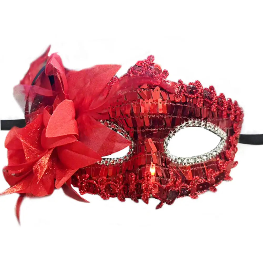 Máscara Sexy de Carnaval con Plumas y Encaje Decoración Cosplay Fiesta Baile de Princesa Mardi Gras Media Máscara Decoración de Vestido Encantadora Sexy