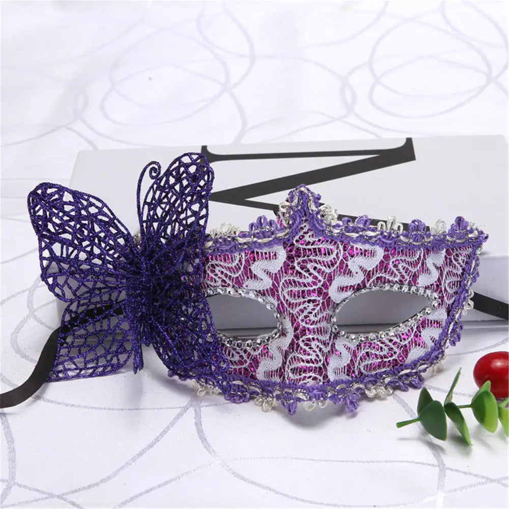 Máscara Sexy de Carnaval con Plumas y Encaje Decoración Cosplay Fiesta Baile de Princesa Mardi Gras Media Máscara Decoración de Vestido Encantadora Sexy