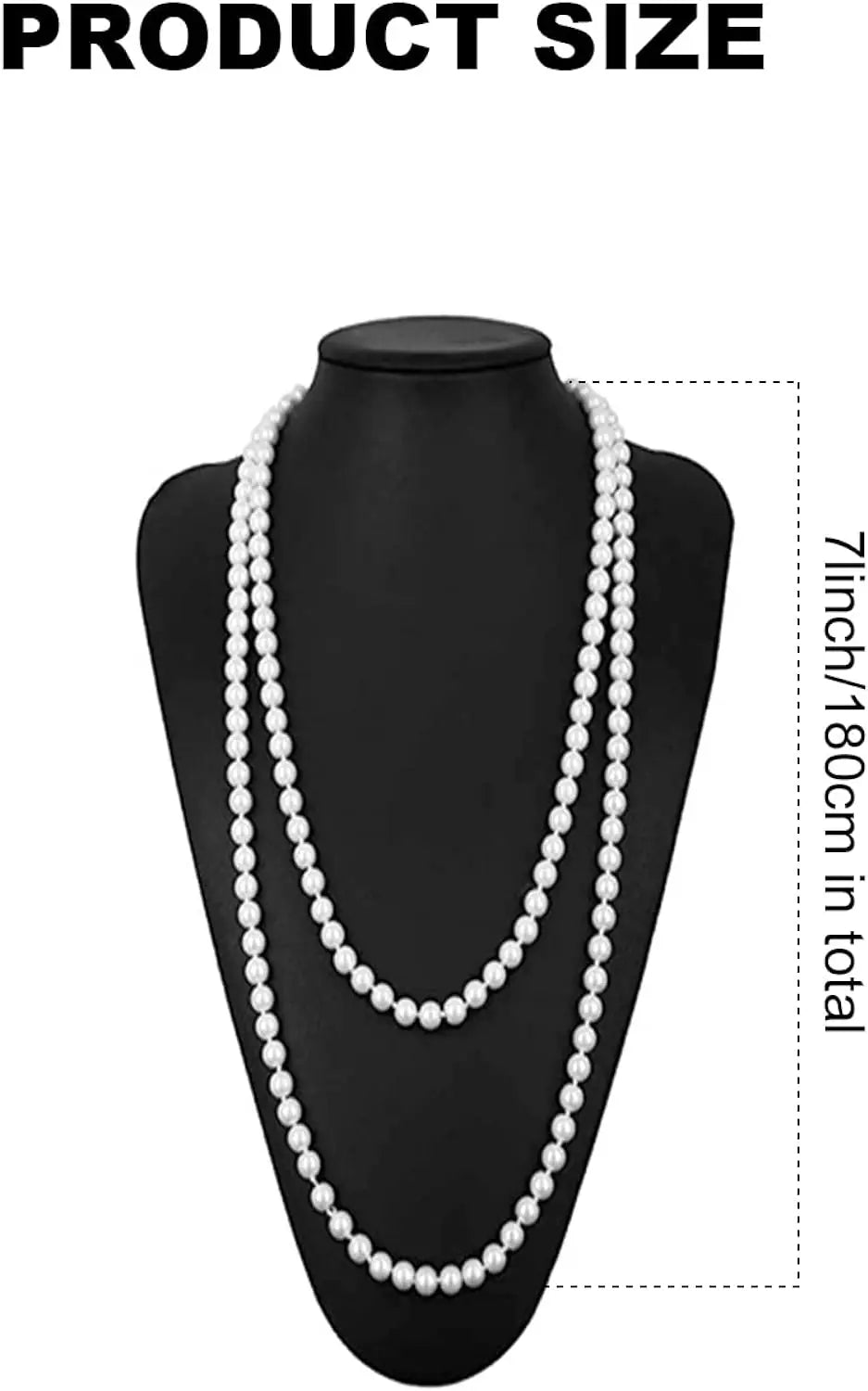 PESENAR-Juego de accesorios de los años 20, 7 Uds., diadema, collar, guantes, soporte, pendientes, pulsera, abanico plegable para fiesta rugiente