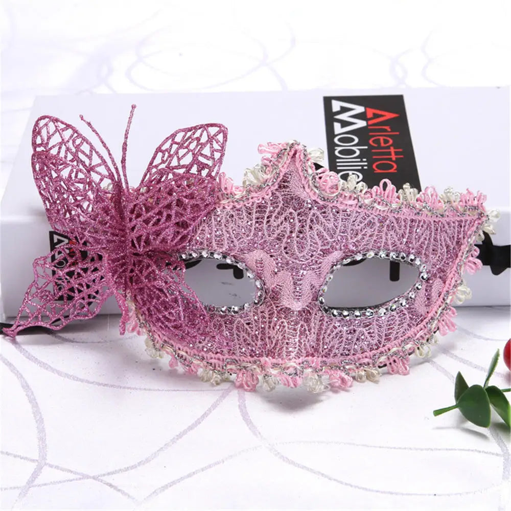Máscara Sexy de Carnaval con Plumas y Encaje Decoración Cosplay Fiesta Baile de Princesa Mardi Gras Media Máscara Decoración de Vestido Encantadora Sexy