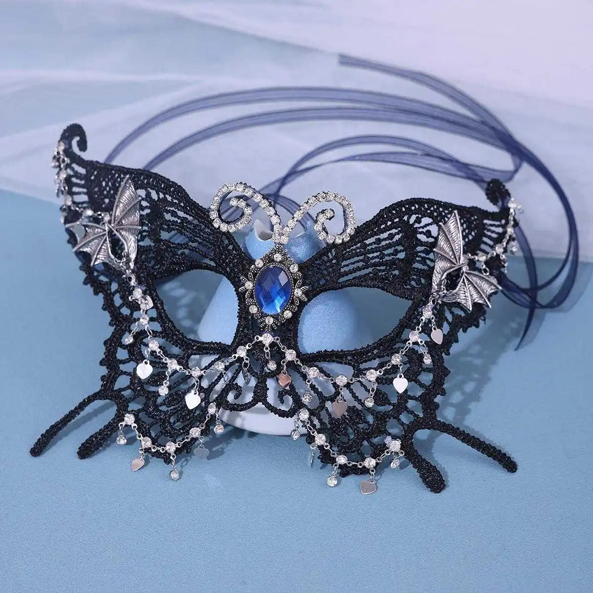 Fiesta de disfraces negra, accesorio de media cara, máscara de mariposa de plumas, máscara de ojos misteriosa anual para fiesta