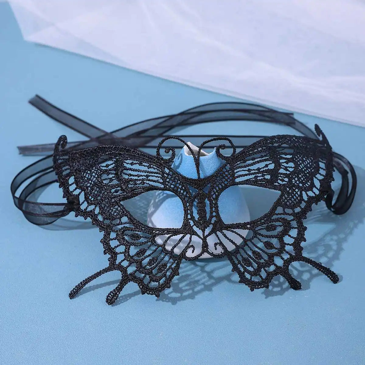 Fiesta de disfraces negra, accesorio de media cara, máscara de mariposa de plumas, máscara de ojos misteriosa anual para fiesta