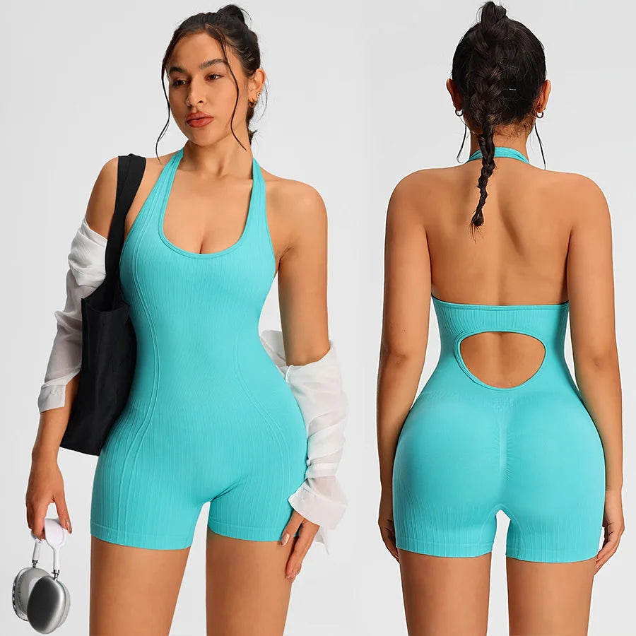 Peleles de verano, ropa deportiva para mujer, pantalones combinados para gimnasio, monos para mujer, ropa deportiva para Yoga, monos de Fitness para mujer, pantalones cortos, mono