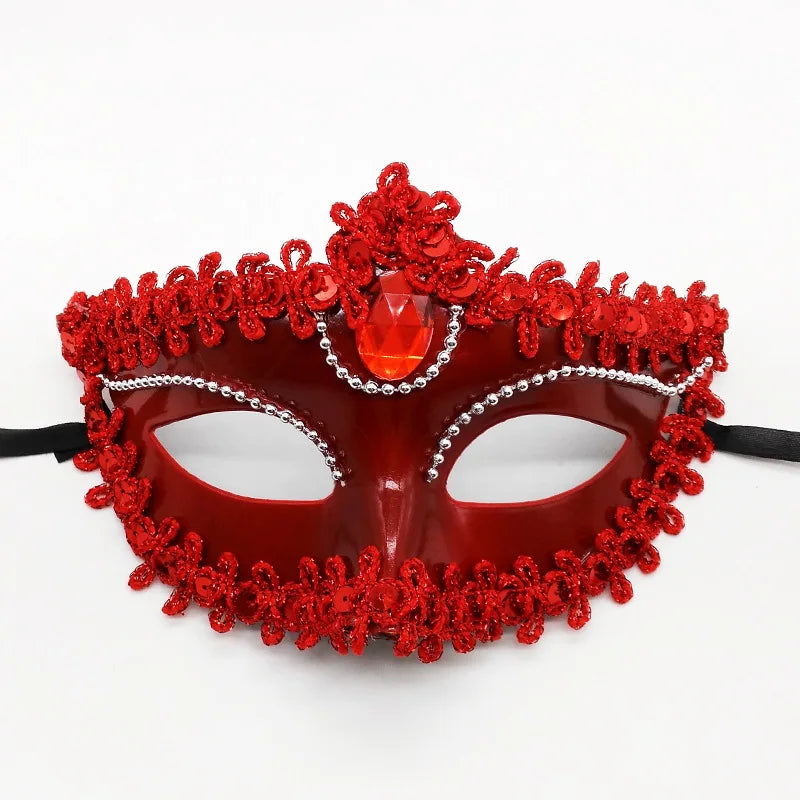 Máscara Sexy de Carnaval con Plumas y Encaje Decoración Cosplay Fiesta Baile de Princesa Mardi Gras Media Máscara Decoración de Vestido Encantadora Sexy