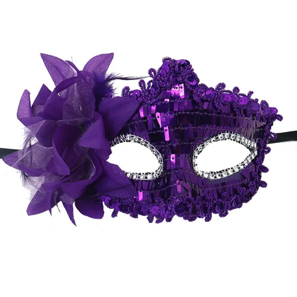 Máscara Sexy de Carnaval con Plumas y Encaje Decoración Cosplay Fiesta Baile de Princesa Mardi Gras Media Máscara Decoración de Vestido Encantadora Sexy