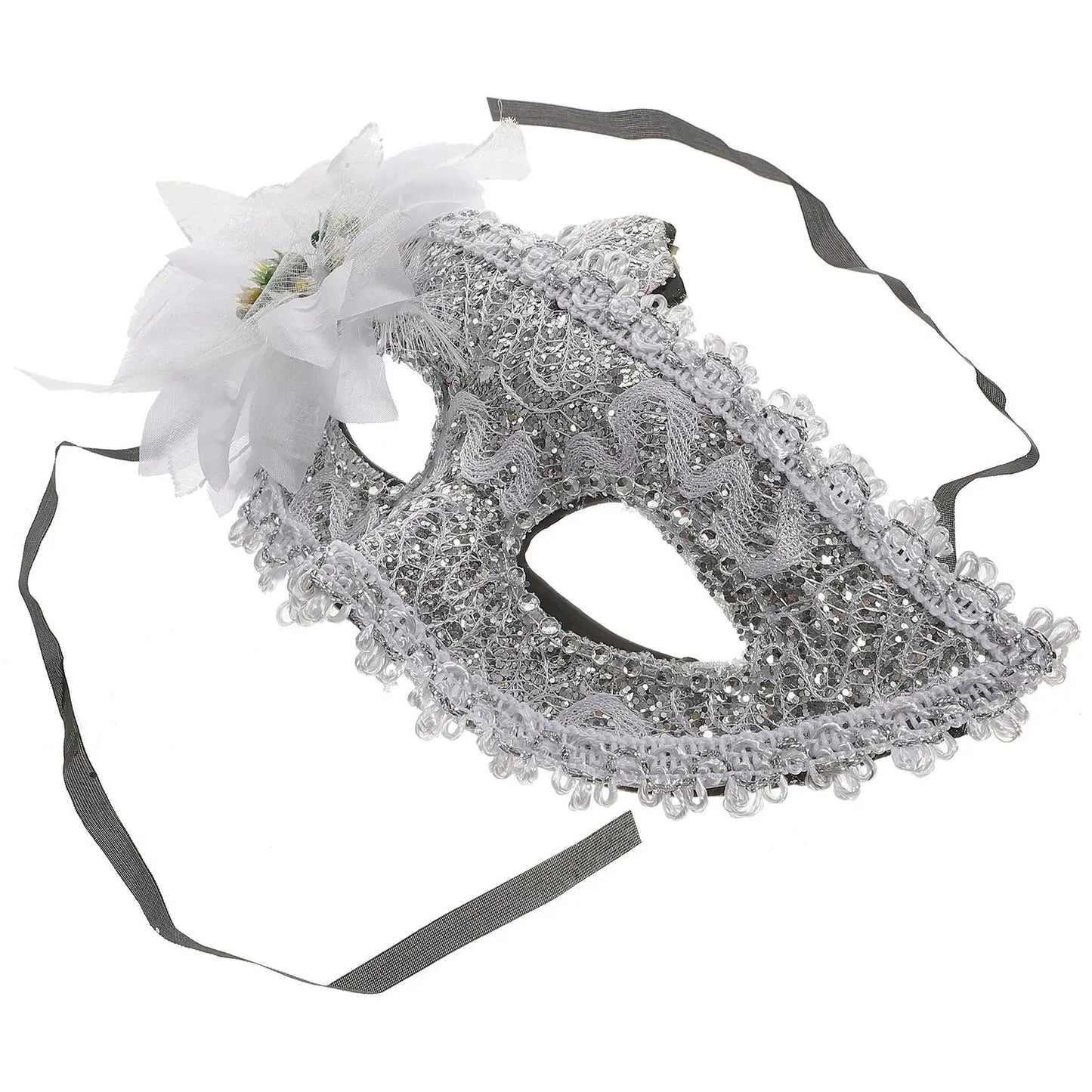 Máscaras de boda para mascarada, maquillaje de Halloween, encaje negro veneciano, fiesta de disfraces Vintage