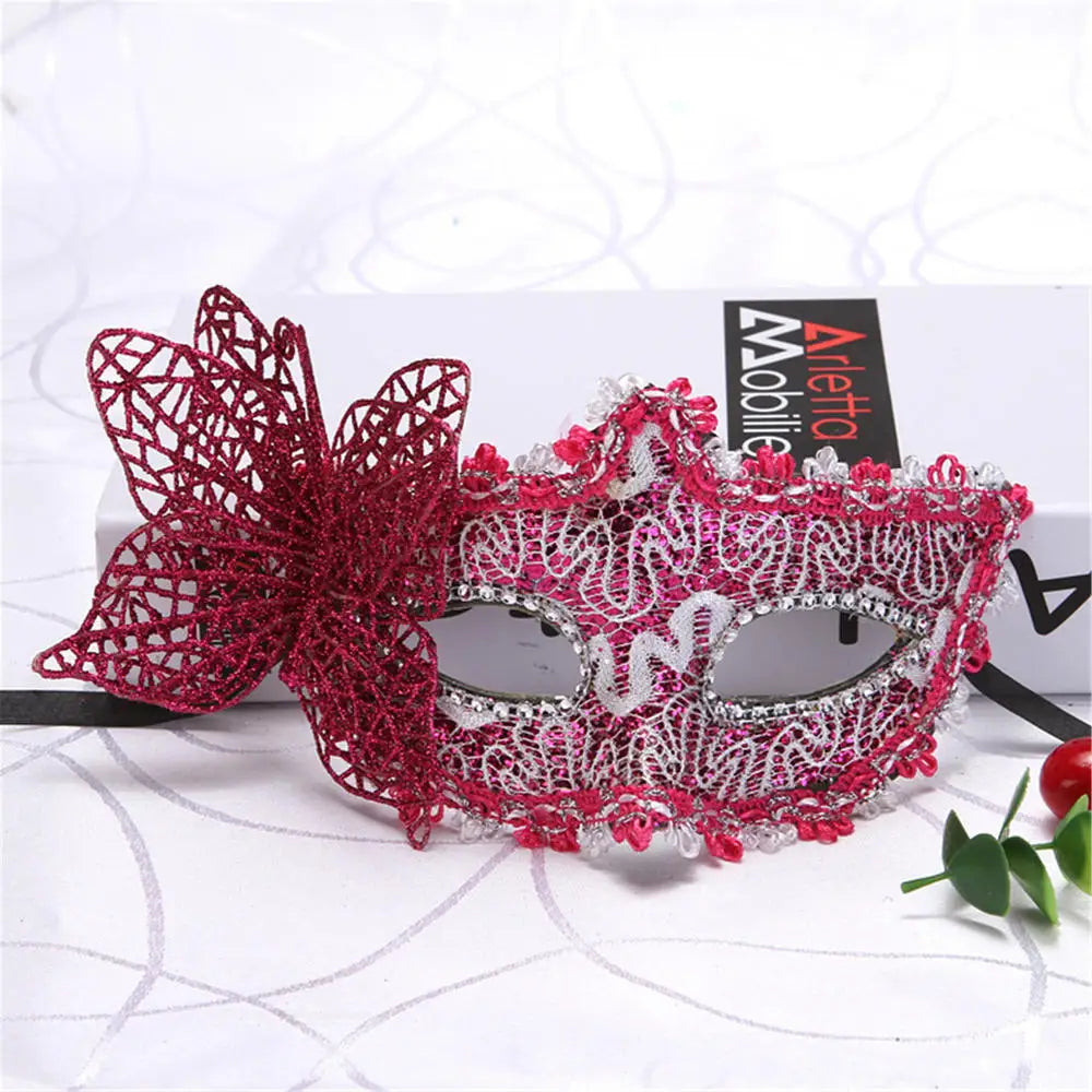 Máscara Sexy de Carnaval con Plumas y Encaje Decoración Cosplay Fiesta Baile de Princesa Mardi Gras Media Máscara Decoración de Vestido Encantadora Sexy